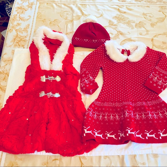 Little lass blueberi boulevard Other - Red Knit Dress and Coat and Hat. Matching 3 pieces